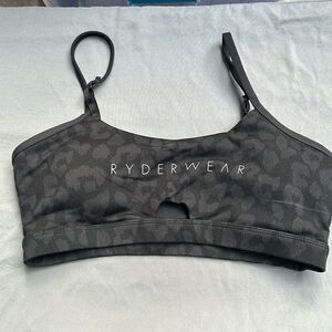 Ryderwear Charcoal Leopard Sports Bra